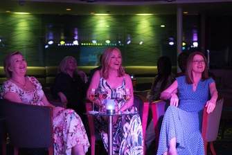 Fred. Olsen Cruise Lines Guests watching the entertainment in the Lido lounge, Balmoral.jpg